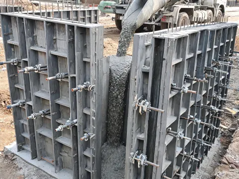 Industrial plant concrete walls